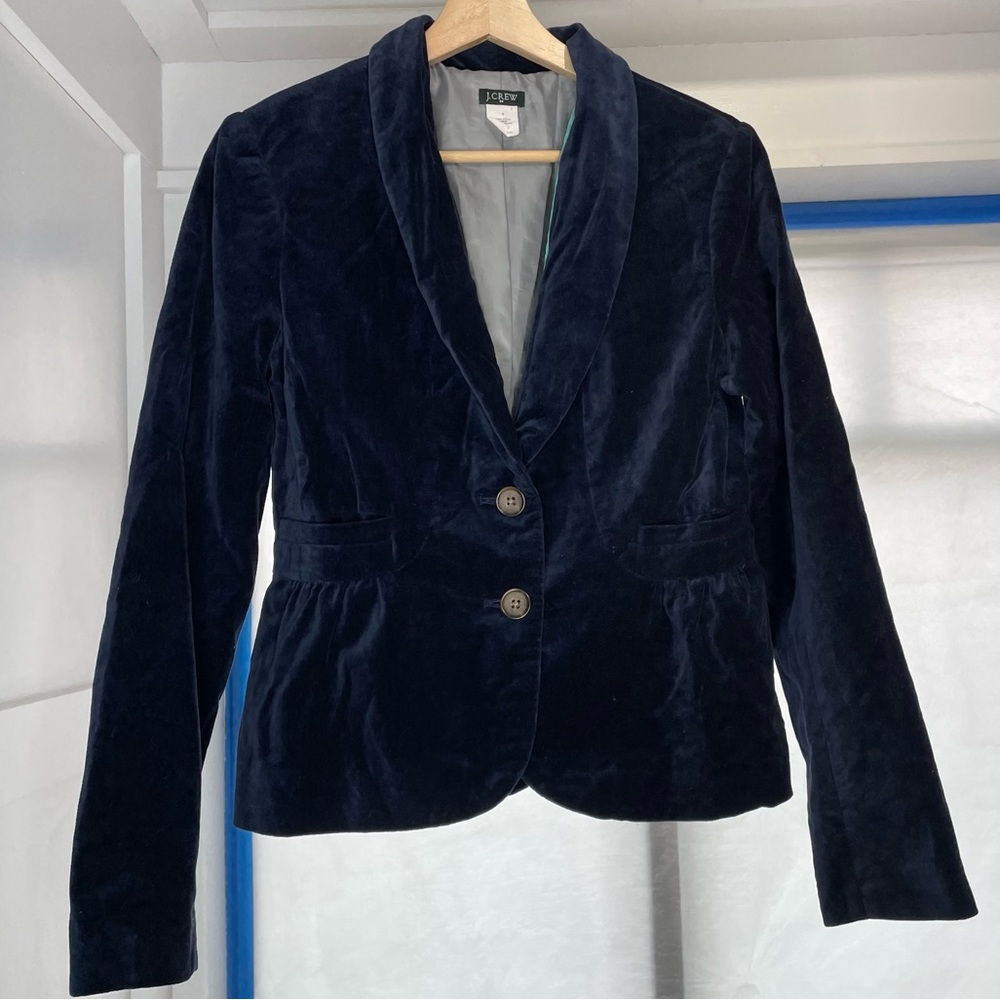 J Crew Velvet Blazer Suit Jacket